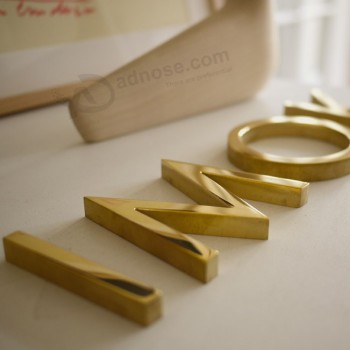 High Quality Backlit Brass Letter with Varnish Covering