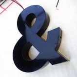 Lettre en acier inoxyRéable enRéuit Rée pouRére noire