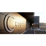 Decorative Golden Mirror Fabricated Stainless Steel Logo