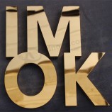 Cheap Custom Polished Finish Golden Titanium Letter
