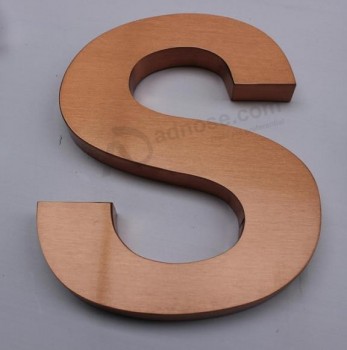 Rose Gold Plated Stainless Steel Metal Letter Sign for Advertising