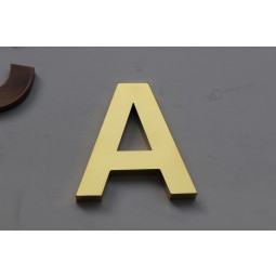 Non specchio in acciaio inossIDabile placcato oro titanio-Segno Di lettera metAllo illuminanza