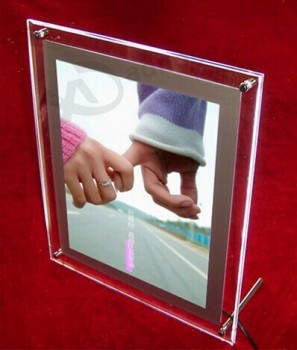 結婚式のためのバックライト付き超薄型アクリルクリスタルライトボックス