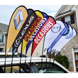 卸売カスタマイズ高-あなたのロゴのための終わりの車の窓の旗