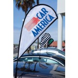 En gros publicité personnalisée voiture drapeau voiture fenêtre larme drapeaux usine