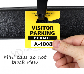 Custom Car Hang Tags Small Size Hanging Parking Tags