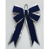 Blue Velvet Christmas Decoration Ribbon Bow for with your logo