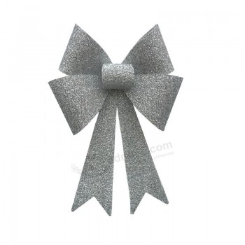 Giant Silver Pre-Lighted Christmas Decoration Bow (CBB-1115) for with your logo