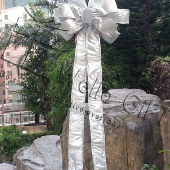 Wholesale Giant Silver Christmas Gift Bow for Tree (CBB-1128) for with your logo