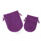 AangePaste hoogwaardige kleine fluwelen tassen met koordsluiting (Cvb-1096)