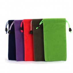Benutzerdefinierte hochwertige kleine flache samt handytasche (Lebenslauf-1110)