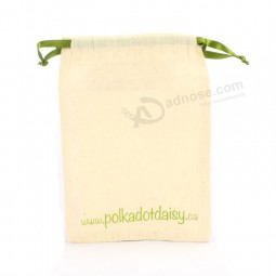 Wholesale custom high -end Silk Screen Printing on Cotton Pouch for jewellery   (CCB-1027)