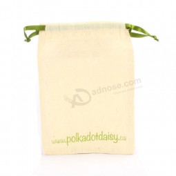 100% Bolsos de cordón de regalo de algodón natural con hilo de cinta (Ccb-1075) Pagara PagersonalizAnuncio.o con su logotiPago