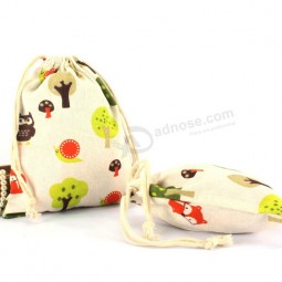 Pagequeños bolsos de lazo imPagresos del regalo del algodón de los árboles (Ccb-1082) Pagara PagersonalizAnuncio.o con su logotiPago