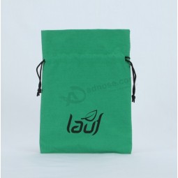 Bolsa de algodão verde PersonalizDe Anúncios.a com logotiPo imPresso Para PersonalizDe Anúncios.o com seu logotiPo