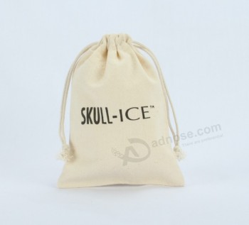 Reusable Cotton Drawstring Pouch for custom with your logo