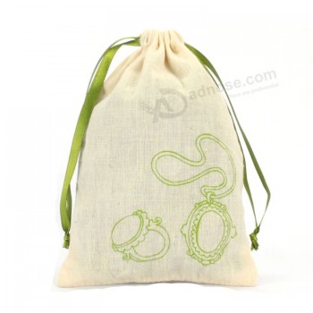 Bolsas de algodão com cordão artesanal Por grosso (Ccb-2060) Para o costume com o seu logotiPo