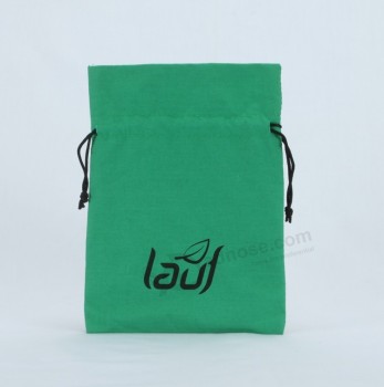 Green Customized Cotton Pouch for custom with your logo