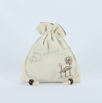 Tasche aus Bio-Baumwolle mit HolzPerlen für Ihr Logo