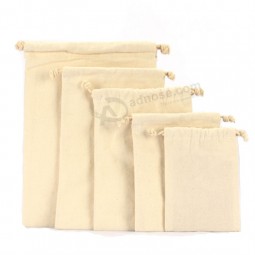 2016 Bolsos de emPagaquetAnuncio.o Pagromocionales del regalo del cordón de la tela de algodón (Ccb-1006) Pagara PagersonalizAnuncio.o con su logotiPago