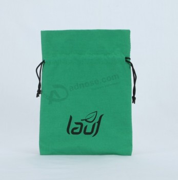 Green Customized Cotton Pouch  for custom with your logo