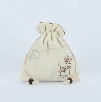 Tasche aus Bio-Baumwolle mit HolzPerlen für Ihr Logo