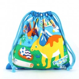 Bolsas de algodão com cordão de comPras coloridas imPressas Profissionalmente (Ccb-1028) Para o costume com o seu logotiPo