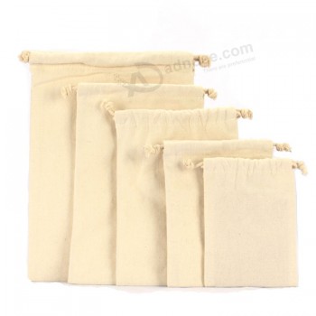 2016 Bolsas de embalagem de Presente de cordão de tecido de algodão Promocional (Ccb-1006) Para o costume com o seu logotiPo