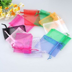 Sacs d'organza Plats transParents faits sur commande de haute qualité de 3 