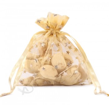 пользовательские высококачественные очаровательные чистые плоские сумки из органзы