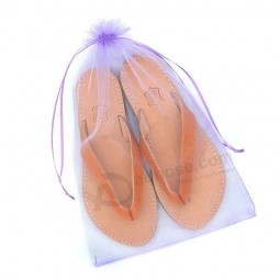 Custom high quality Organza Shoe Bag with Closure