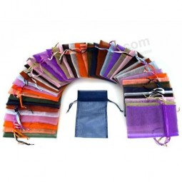 Custom high quality Colorful Wedding Organza Pouches Many Colors Available