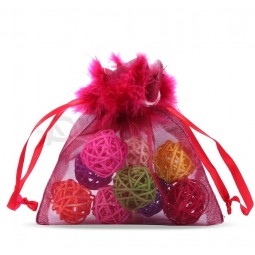 Custom high quality Sheer Flat Organza Bags for Lipbalms