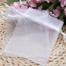 Wholesale custom high-end White Sheer Organza Pouch for Wedding