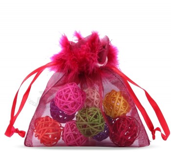 Wholesale custom high-end Sheer Flat Organza Bags for Lipbalms