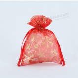 Wholesale custom high-end China Organza Bags Red