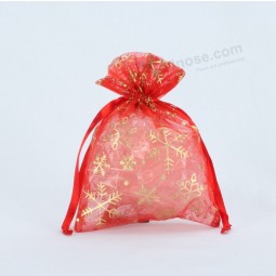 Wholesale custom high-end China Organza Bags Red
