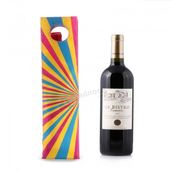 Wholesale custom high-end Round Bottle Wine Gift Cotton Fabric Bag