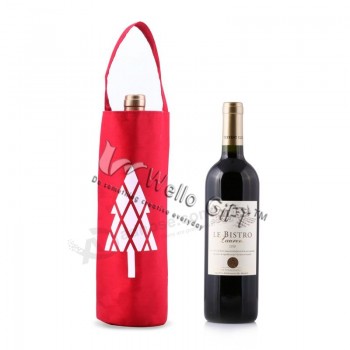 Haut de gamme Personnalisé-Bout rond bouteille vin cAnnonceeau coton tissu sac (Cwb-2014)
