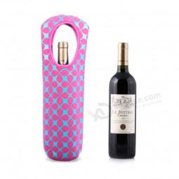 Wholesale custom high-end Round Bottle Wine Gift Cotton Fabric Tote
