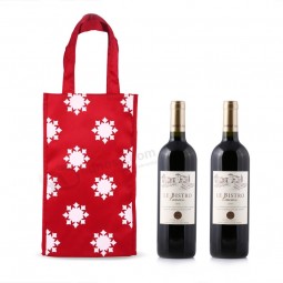 Großhandel benutzerdefinierte hoch-Ende zwei Flaschen Wein Geschenk Baumwollstoff Taschen Großhandel (Cwb-2028)
