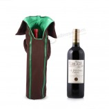 도매 주문 최고-판매 선물 와인 병 캐리어 패브릭 가방 선물 (Cwb-2034)