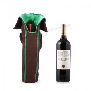 Wholesale custom high-end Gift Wine Bottle Carrier Fabric Bags for Sale