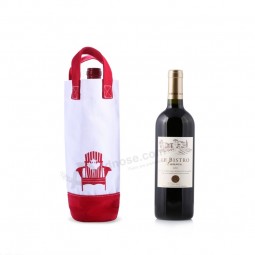 2019 Fashion Round Bottle Wine Gift Cotton Fabric Bags with high quality