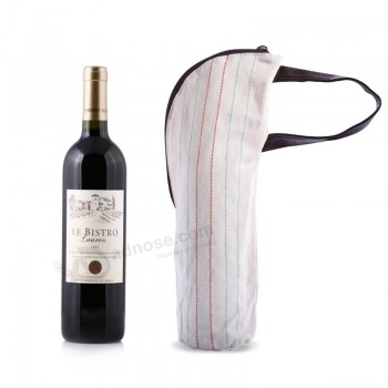 Commercio all'ingrosso di alta Personalizzato-Fine 2017 moda rotonda bottiglia vino regalo in tessuto di cotone borse (CWB-2017)