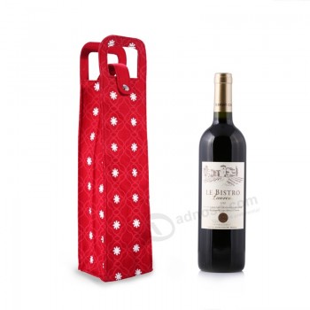 Commercio all'ingrosso di alta Personalizzato-Borsette in tessuto di cotone da regalo fine bottiglia di vino (CWB-2019)