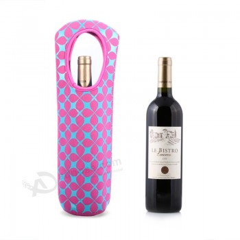 оптовая круглая бутылка вина подарок хлопчатобумажной ткани tote (CWB-2021)