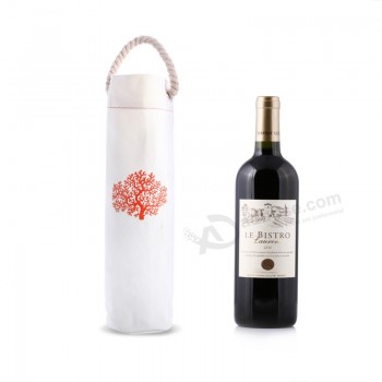 оптовая изготовленная на заказ высокая-конец дешевые бутылки вина подарок хлопчатобумажной ткани totes (CWB-2023)