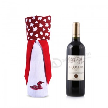 Wholesale custom high-end Wine Bottle Gift Cotton Fabric Bags Design