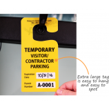 Etiquetas colgantes espejo personalizadas para concesionarias automotrices